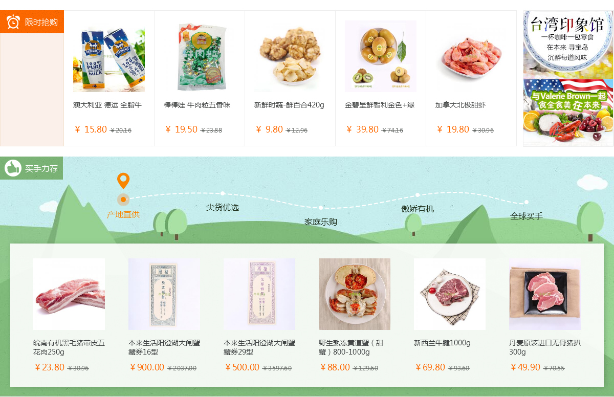 ecshop模板中部