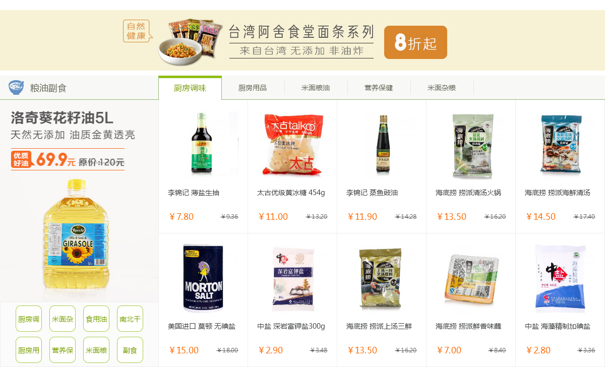ecshop模板中部